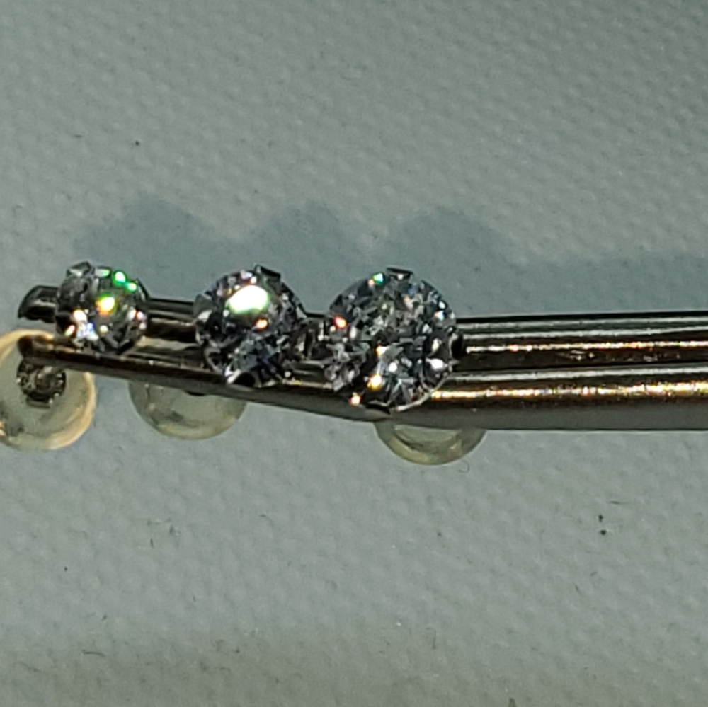 REDUCED! White CZ 10k White Gold Earrings 5.04ctw